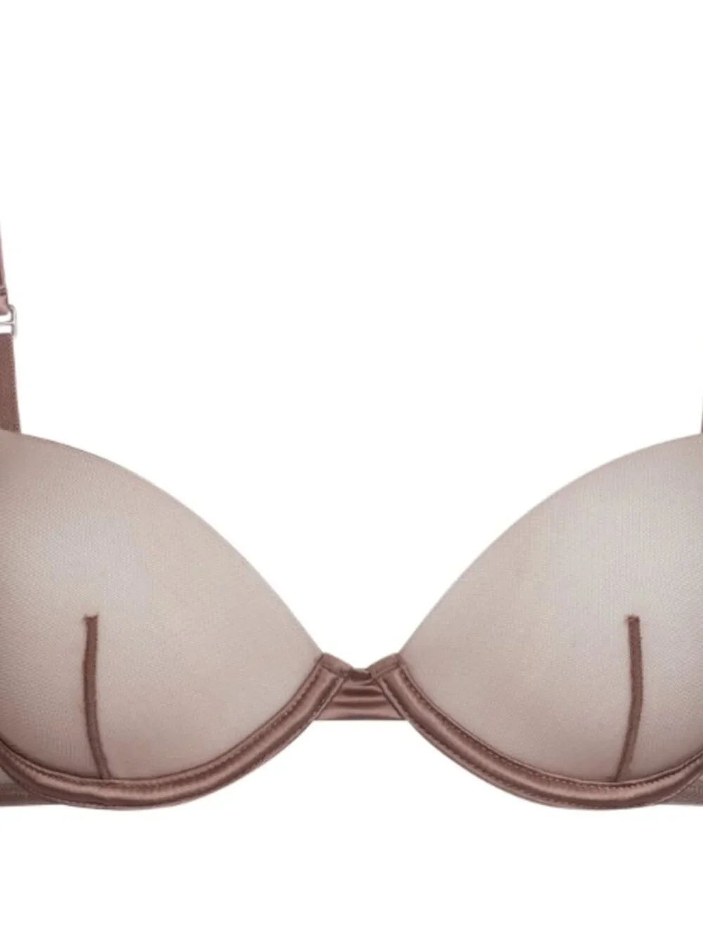 NEW SKIMS Invisible Unlined Plunge Bra Lumber Light Brown 38DD 38E NWT - Picture 4 of 4